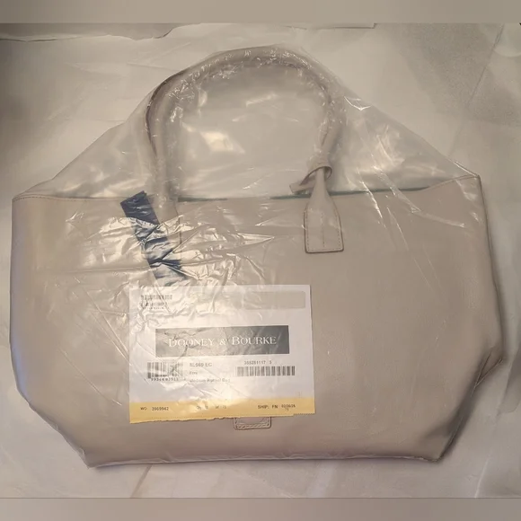 Dooney & Bourke Medium Russel Florentine Leather Tote in ECRU  - NWT - Picture 6 of 8